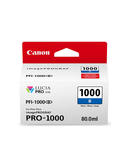 PFI-1000 B - Cartouche Canon Originale Bleu   80ml - 0555C001AA