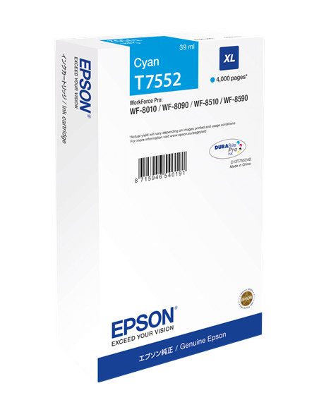 C13T755240 - Cartouche d'encre originale Epson  4 000 pages