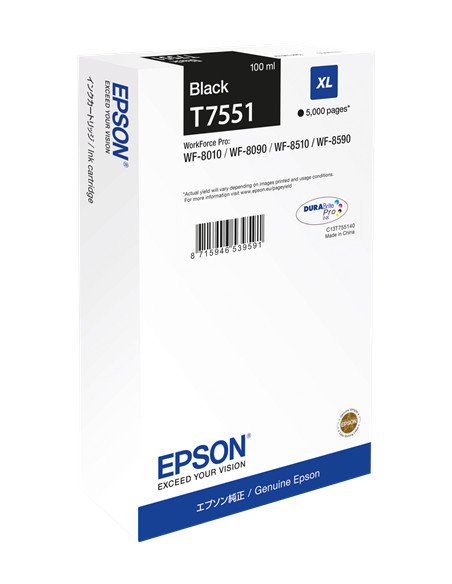 C13T755140 - Cartouche d'encre originale Epson  5 000 pages