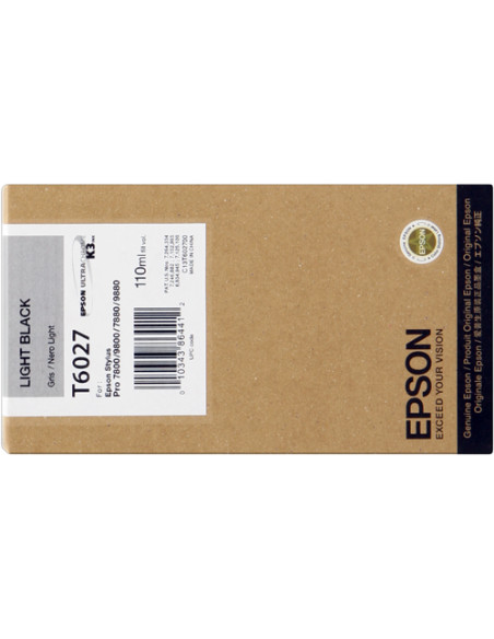 C13T602700 - Cartouche d'encre originale Epson Noir brillant 110 ml