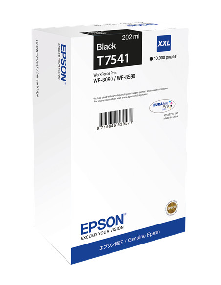 C13T754140 - Cartouche d'encre originale Epson Noire 10 000 pages