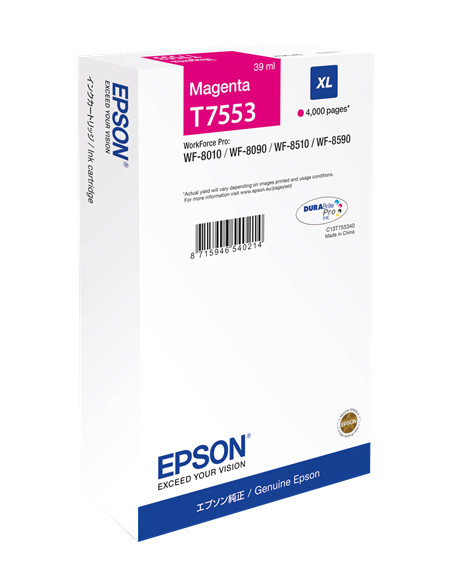 C13T755340 - Cartouche d'encre originale Epson  4 000 pages
