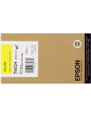 C13T602400 - Cartouche d'encre originale Epson jaune 110 ml
