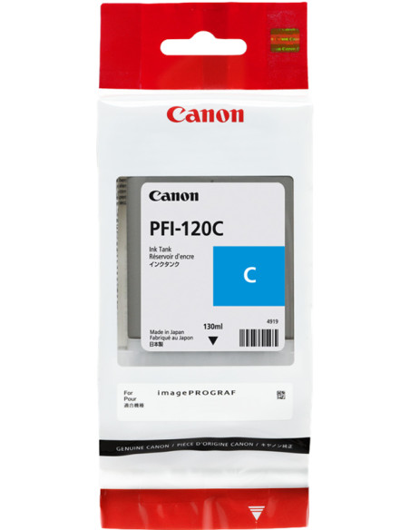 PFI-120c - Cartouche d'encre Originale Canon Cyan  - 130 ml