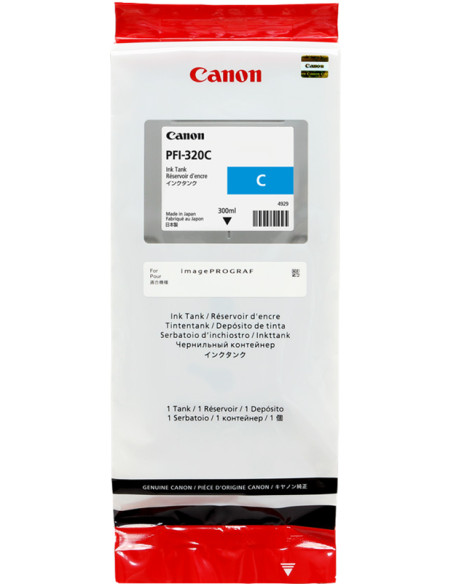 PFI-320c - Cartouche d'encre Originale Canon Cyan  - 300 ml