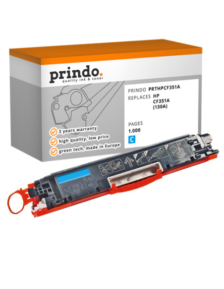 Toner Compatible Cyan pour HP LaserJet Pro MFP M176n - 1 000 pages référence CF351A