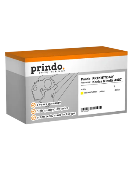 Toner Compatible Jaune pour Konica bizhub C353 - 20 000 pages référence A0D7251