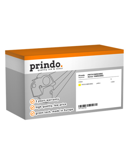 Toner Compatible Jaune pour Xerox WorkCentre 6515Vn - 4 300 pages référence 106R03692