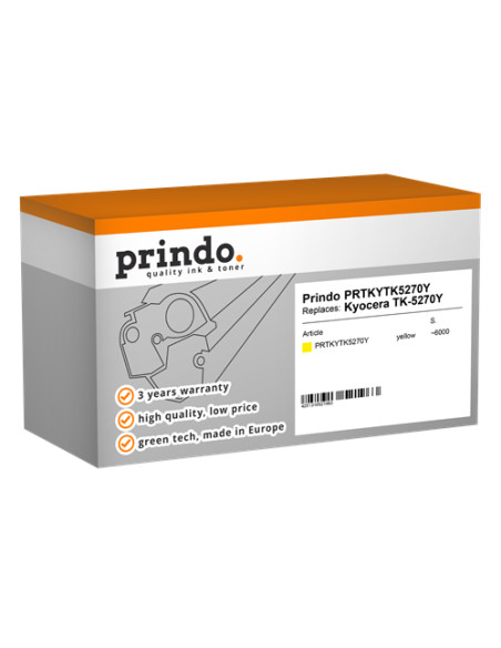 Toner Compatible Jaune pour Kyocera ECOSYS M6230cidn - 6 000 pages référence TK-5270Y