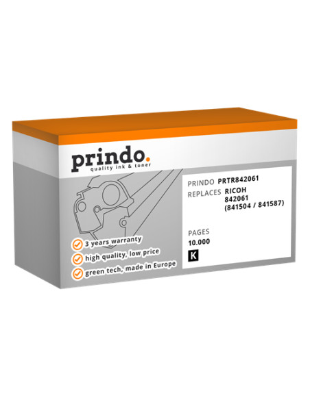 Toner Compatible Noir pour Ricoh Aficio MP C2051 - 10 000 pages référence 842061