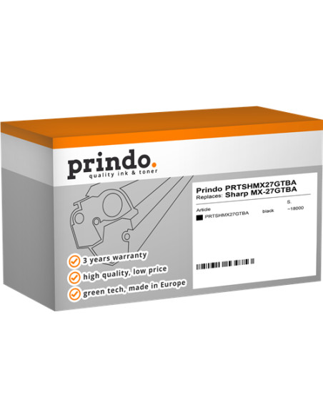 Toner Compatible Noir pour Sharp MX-2300N - 18 000 pages référence MX-27GTBA