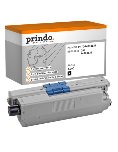 Toner Compatible Noir pour OKI C301dn - 2 200 pages référence 44973536