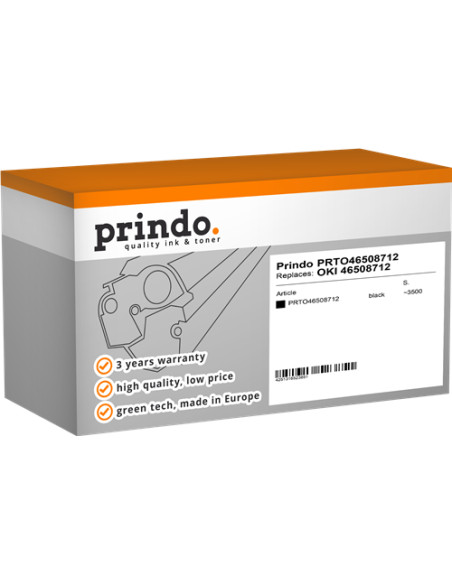 Toner Compatible Noir pour OKI C332dn - 3 500 pages référence 46508712