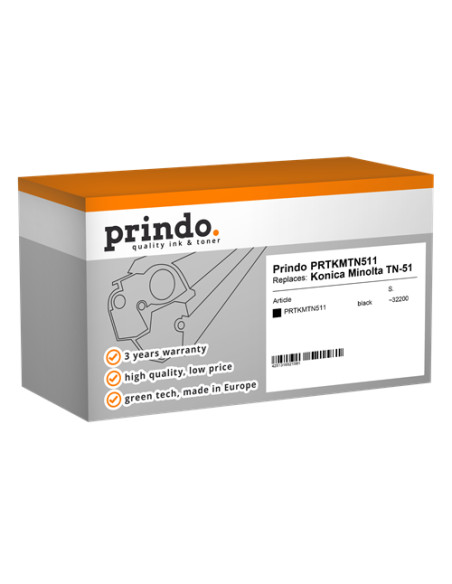 Toner Compatible Noir pour Konica bizhub 420 - 32 200 pages référence TN-511