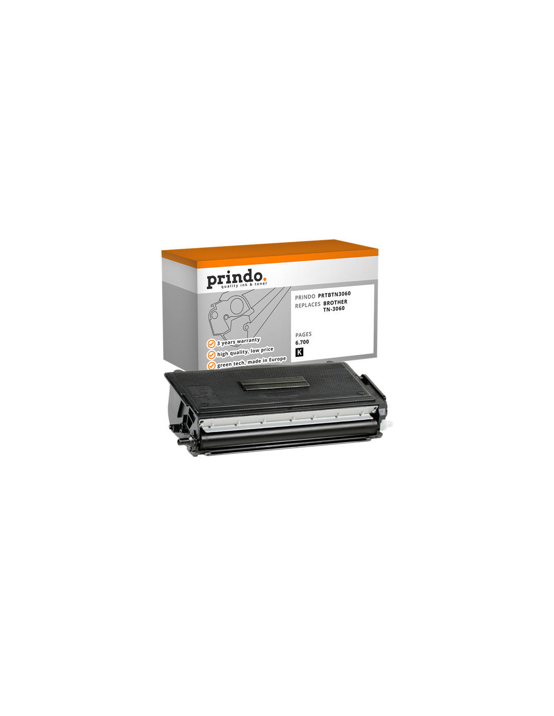 Toner compatible Noir pour Brother HL5140 6 700 pages référence TN3060