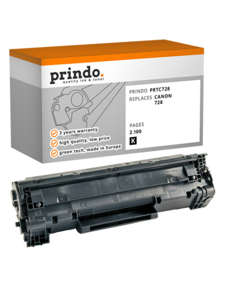 Toner Compatible Noir pour Canon i-SENSYS MF 4430 - 2 100 pages référence 728
