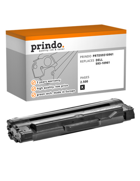 Toner Compatible Noir pour Dell 1130 - 2 500 pages référence 593-10961