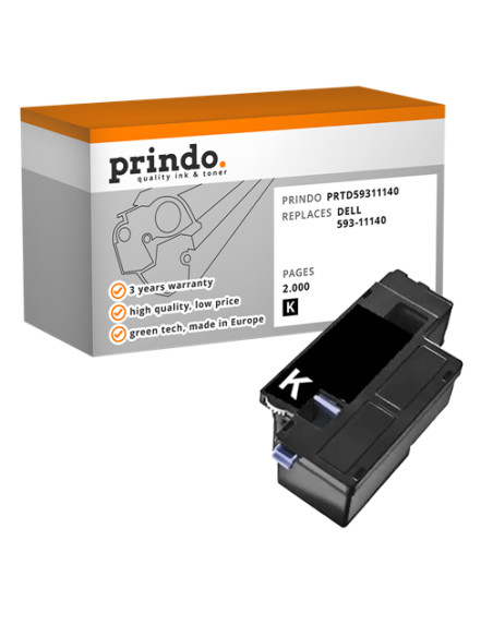 Toner Compatible Noir pour Dell 1350cnw - 2 000 pages référence 593-11140