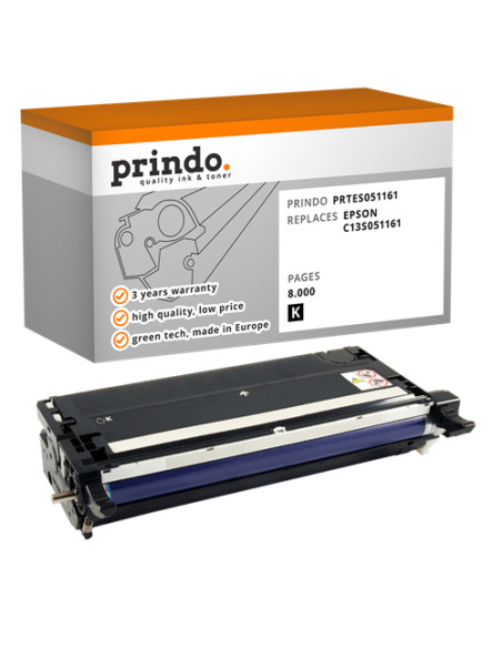 Toner Compatible Noir pour Epson Aculaser C2800N - 8 000 pages référence C13S051161