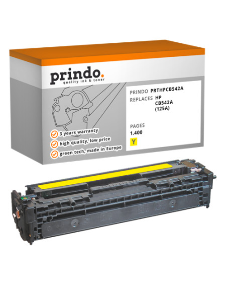 Toner Compatible Jaune pour HP ColorLaserJet CP1215 - 1 400 pages référence CB542A