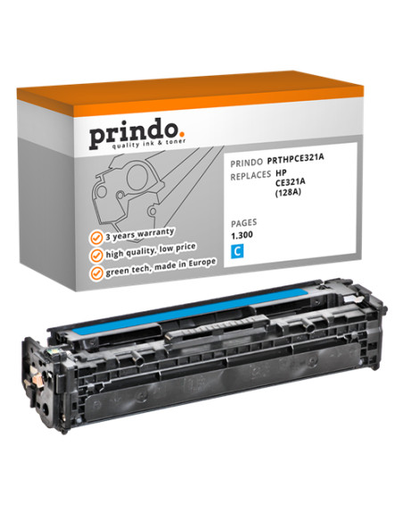 Toner Compatible Cyan pour HP LaserJet Pro CM1415 - 1 300 pages référence CE321A