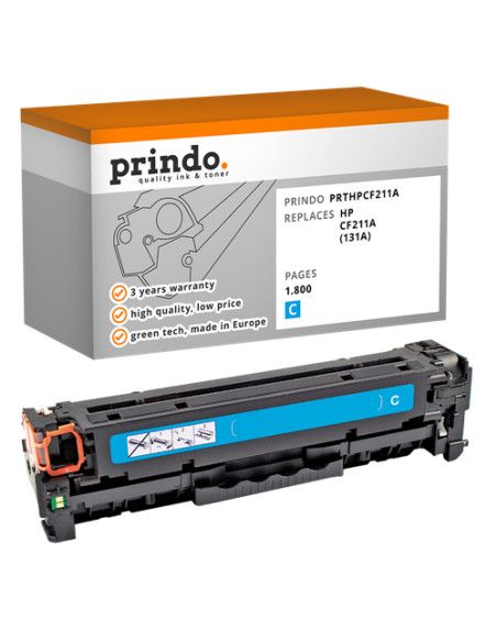 Toner Compatible Cyan pour HP LaserJet Pro 200 color MFP M276 - 1 800 pages référence CF211A