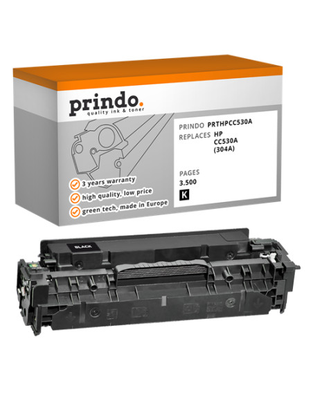 Toner Compatible Noir pour HP ColorLaserJet CP2025 - 3 500 pages référence CC530A