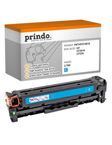 Toner Compatible Cyan pour HP LaserJet Pro 400 color MFP M476dn - 2 700 pages référence CF381A