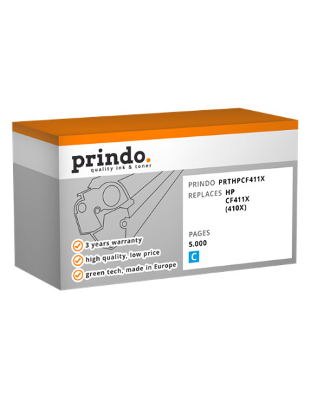 Toner Compatible Cyan pour HP Color LaserJet Pro M452dn - 5 000 pages référence CF411X