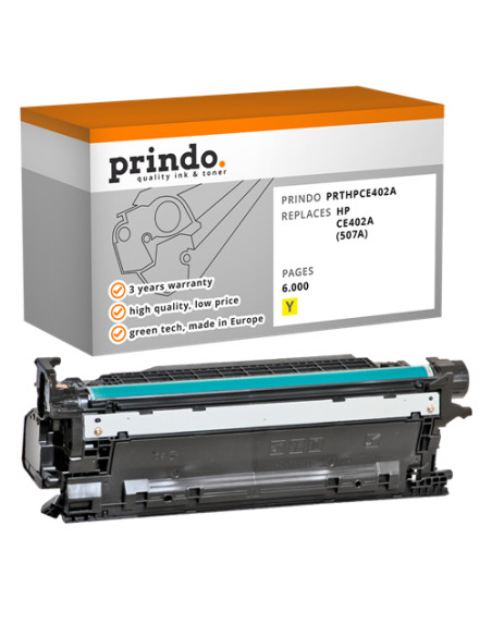 Toner Compatible Jaune pour HP LaserJet Enterprise 500 Color M551n - 6 000 pages référence CE402A