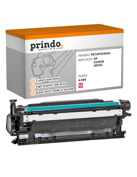 Toner Compatible Magenta pour HP LaserJet Enterprise 500 Color M551n - 6 000 pages référence CE403A
