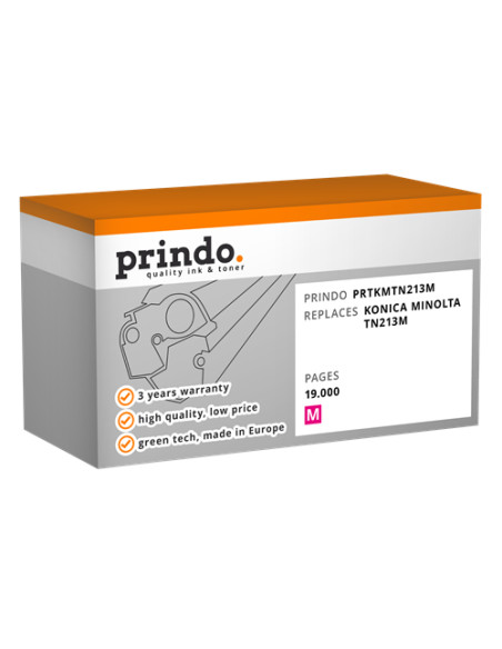 Toner Compatible Magenta pour Konica bizhub C203 - 19 000 pages référence TN213M