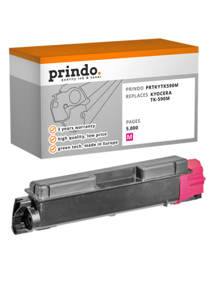 Toner Compatible Magenta pour Kyocera FS-C2026MFP - 5 000 pages référence TK-590m