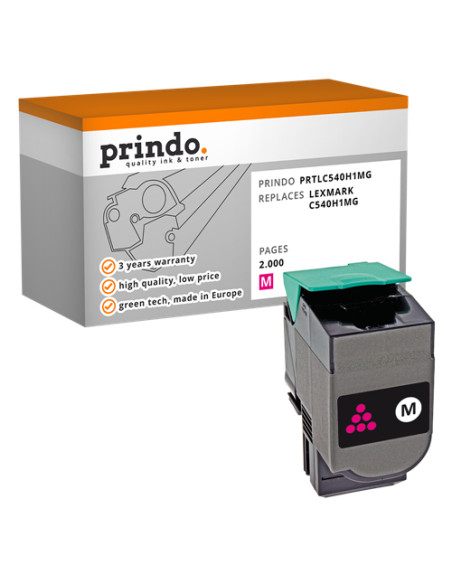 Toner Compatible Magenta pour Lexmark C544 - 2 000 pages référence C540H1MG