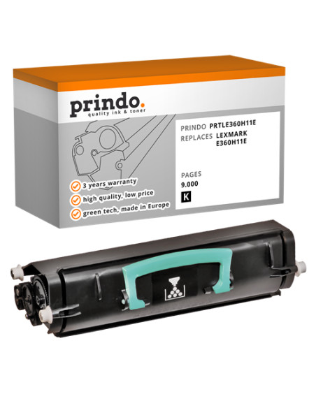 Toner Compatible Noir pour Lexmark E360d - 9 000 pages référence E360H11E