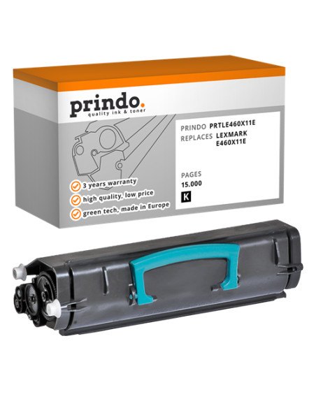 Toner Compatible Noir pour Lexmark E460dn - 15 000 pages référence E460X11E