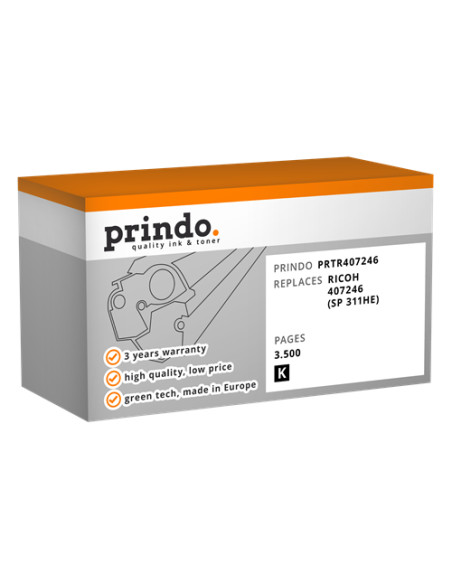 Toner Compatible Noir pour Ricoh Aficio SP 311DN - 3 500 pages référence 407246