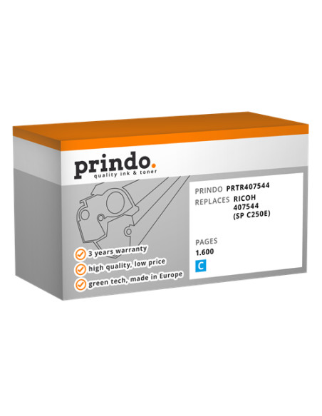 Toner Compatible Cyan pour Ricoh Aficio SP C250DN - 1 600 pages référence 407544