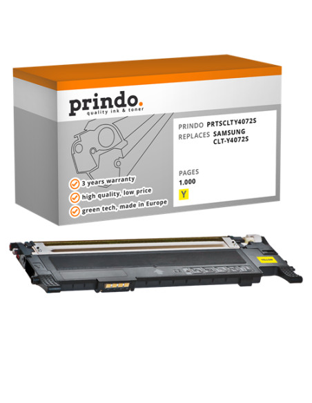 Toner Compatible Jaune pour Samsung CLP-320 - 1 000 pages référence CLT-Y4072S