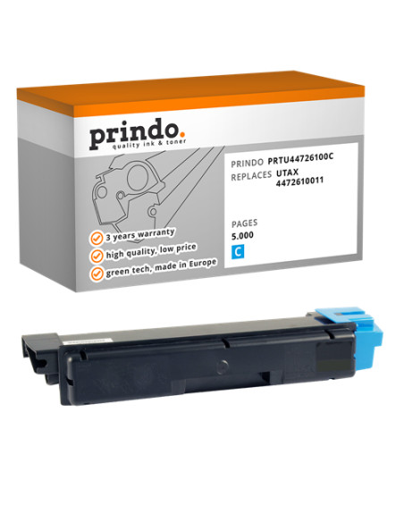 Toner Compatible Cyan pour Utax CDC 1626 - 5 000 pages référence 4472610011
