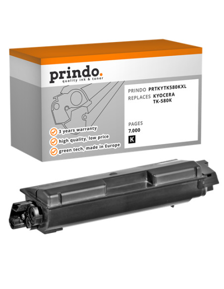 Toner Compatible Noir pour Kyocera FS-C5150DN - 7 000 pages référence TK-580k
