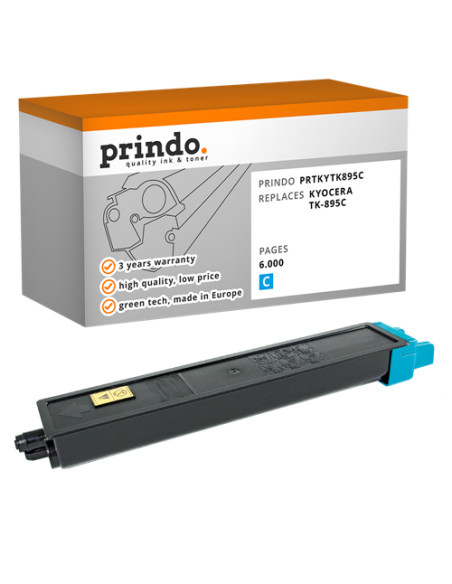 Toner Compatible Cyan pour Kyocera FS-C8020MFP - 6 000 pages référence TK-895c