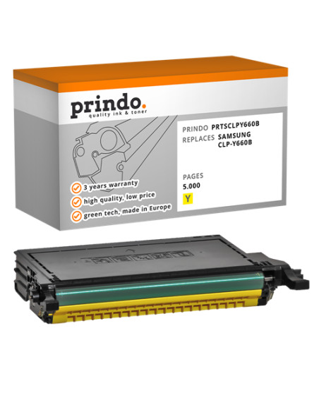 Toner Compatible Jaune pour Samsung CLP-610ND - 5 000 pages référence CLP-Y660B