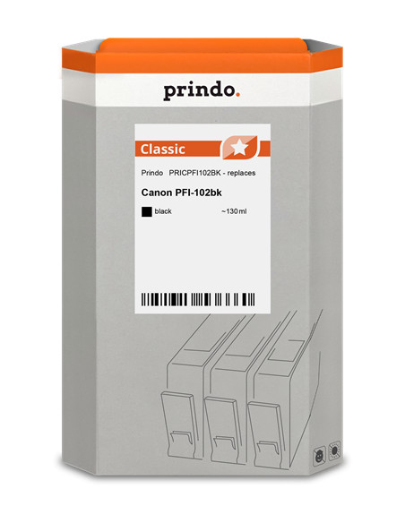 PFI-102bk Cartouche compatible Noire pour traceur CANON 0895B001 - 130ml référence 0895B001