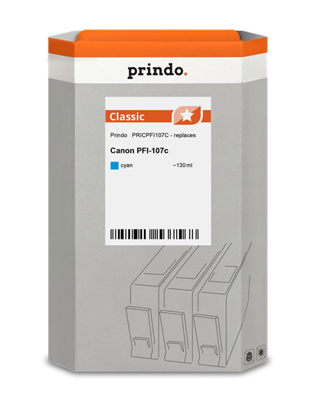 PFI-107c Cartouche compatible Cyan pour traceur CANON 6706B001 - 130ml référence 6706B001