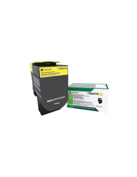 71B20Y0 - TONER JAUNE ORIGINAL LEXMARK 2300 PAGES 