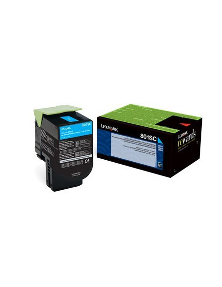 80C2SC0 - Toner Cyan original Lexmark 802SC - 2000 pages 