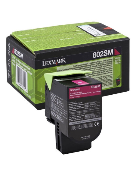 80C2SM0 - Toner Magenta original Lexmark 2000 pages 