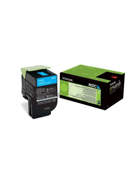 80C20C0 - Toner Cyan original Lexmark 802C - 1000 pages 