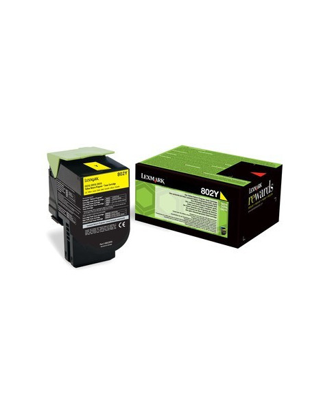 80C20Y0 - Toner Jaune original Lexmark 802Y - 1000 pages 